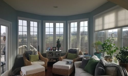 beautiful painted sunroom idea